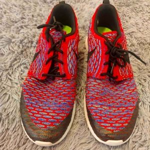 Nike Roshe NM FlyknitBright Crimson Multi-Color 816531-600
